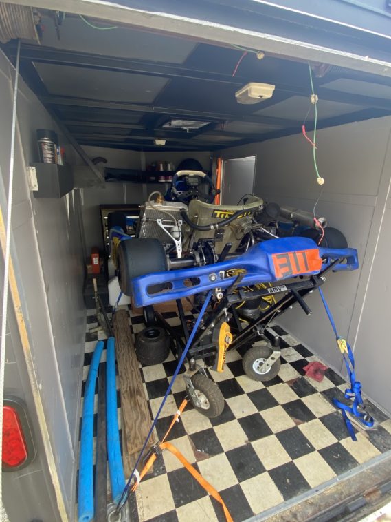 125cc kart, trailer and extras